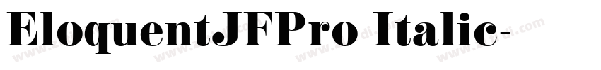 EloquentJFPro Italic字体转换